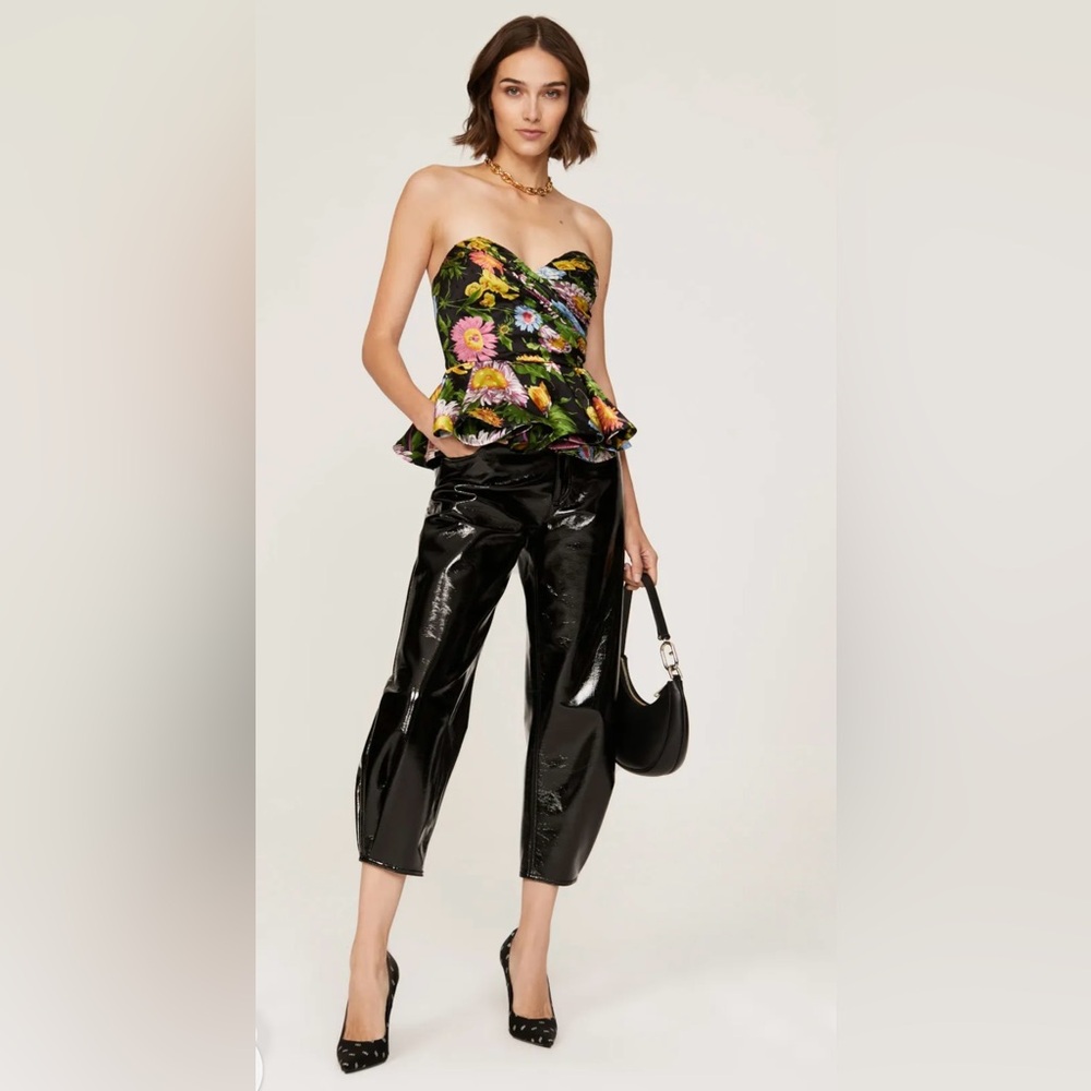 Ronny Kobo Collection Floral Strapless Top